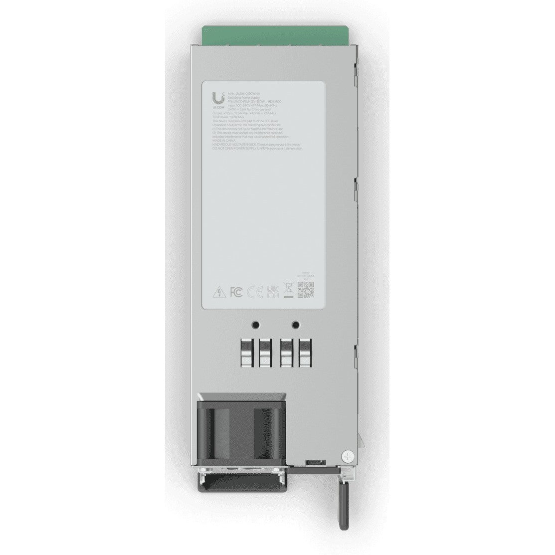 Ubiquiti UACC-PSU-12V-150W. Unutra. 100 - 240 V. 50 - 60 Hz. 150 W. 12 V. AC-DC
