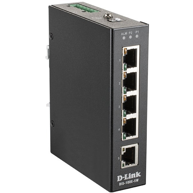 D-Link DIS-100E-5W. Neupravljan. Sloj 2. Brzi Ethernet (10/100). Puni dupleks. Montaža u rack. Montaža na zid.
