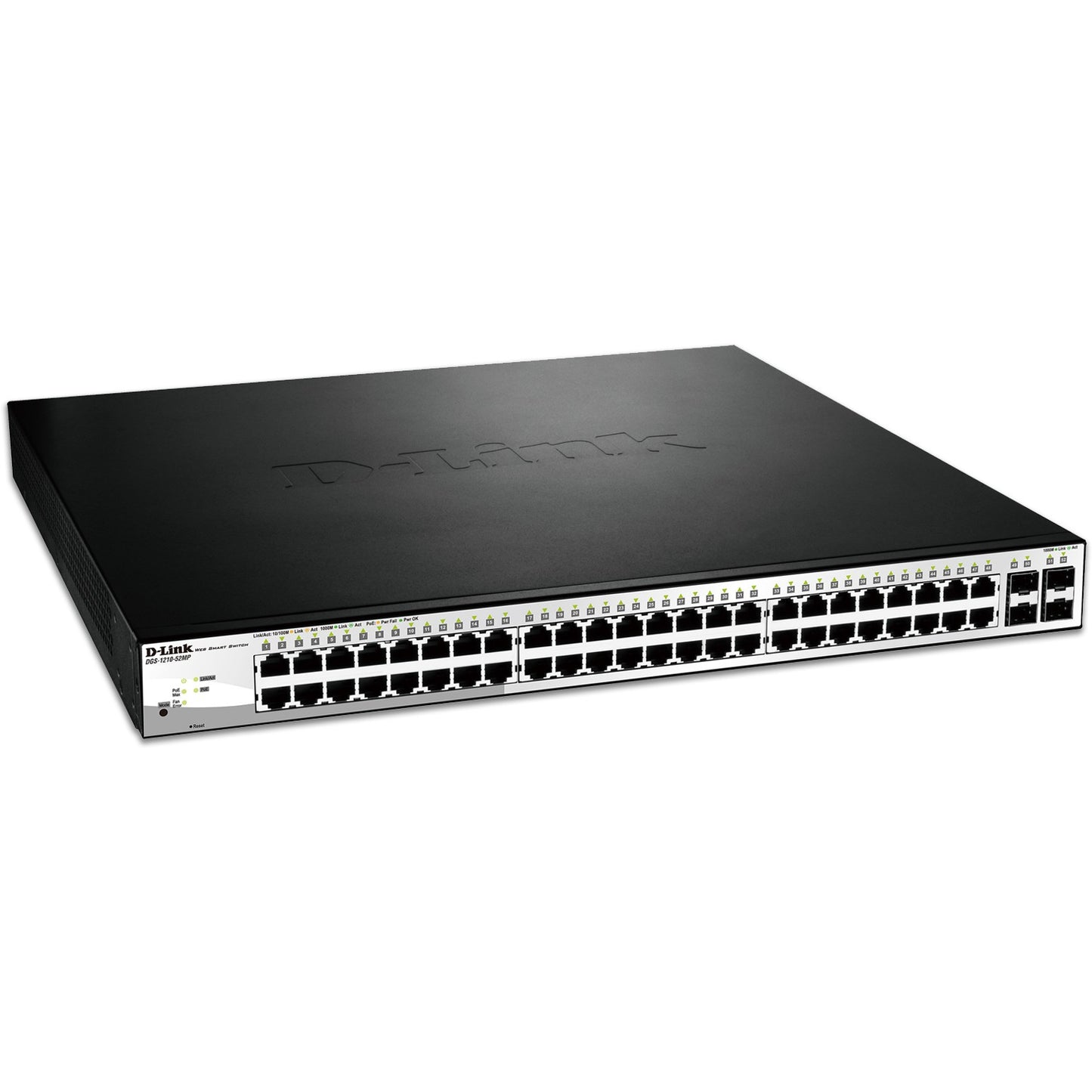 D-Link DGS-1210-52MP. Upravljani. L2. Gigabit Ethernet (10/100/1000). Puni dupleks. Napajanje preko Etherneta (PoE).