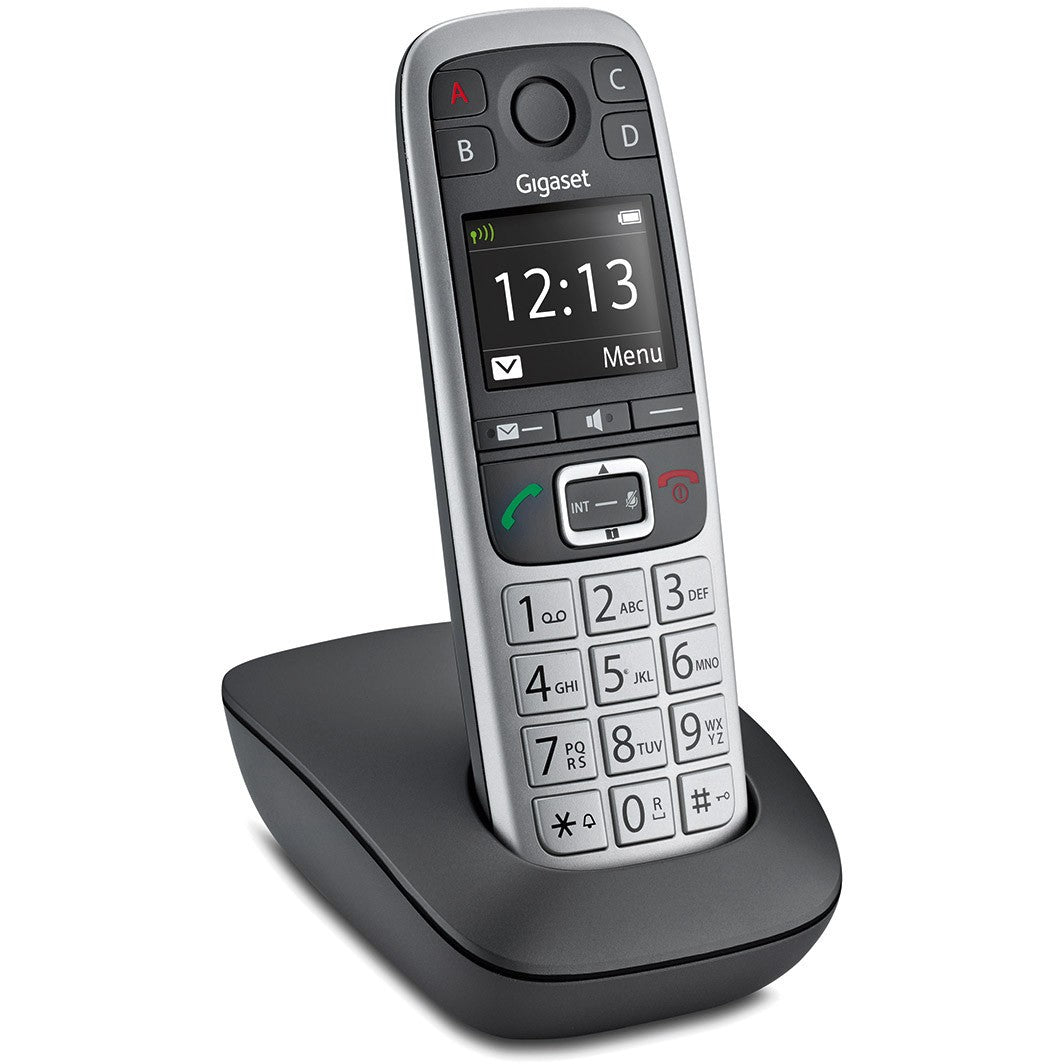 Gigaset E560. Analogni/DECT telefon. Bežični telefon. 150 unosa. Crna. Srebrna.