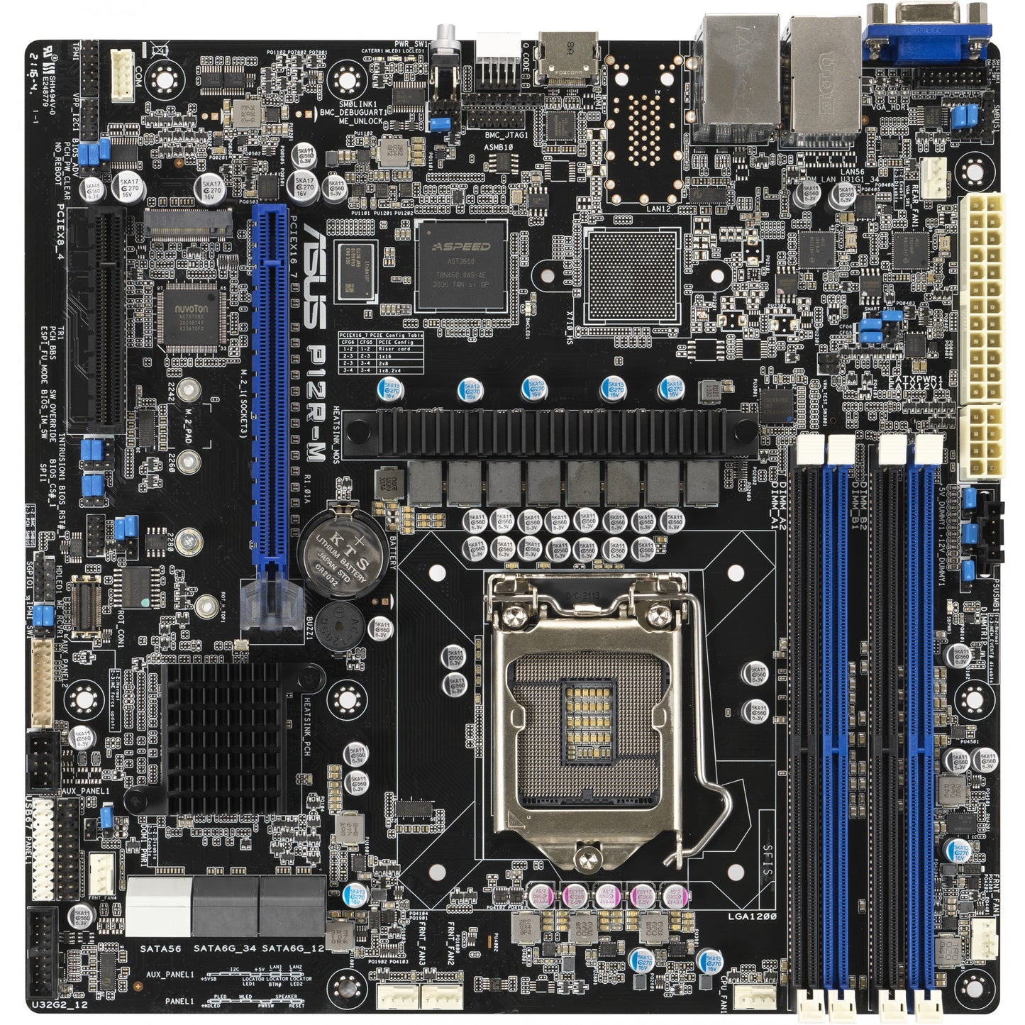 ASUS P12R-M. Intel. LGA 1200 (podnožje H5). Intel® Pentium®. Intel Xeon E DDR4 SDRAM. 128GB. DIMM