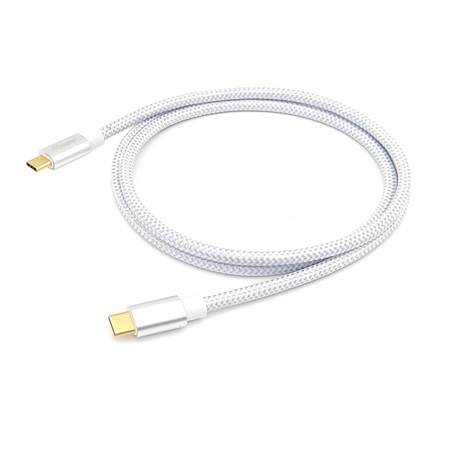 Equip USB 3.2 Gen 2 C-to-C kabel. Muški/muški. 2,0 m. 5 A. PD 100 W. 4K/60 Hz. 10 Gbps. 2 m. USB C. USB C. USB 3.2 Gen 2 (3.1 Gen 2). 10 Gbps. Bijeli