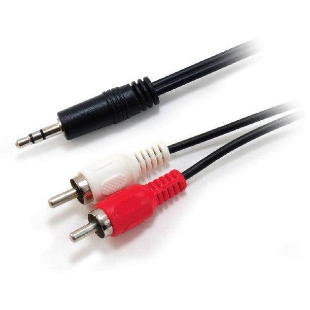 Equip 3,5 mm muški na 2x RCA muški stereo audio kabel. 2,5 m. 3,5 mm. Muški. 2 x RCA. Muški. 2,5 m. Crni