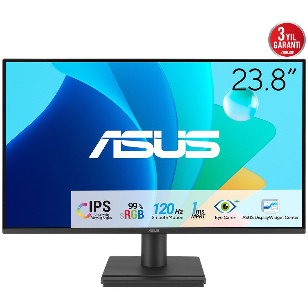 ASUS VA249HG. 60,5 cm (23,8"). 1920 x 1080 piksela. Full HD. LCD. 1 ms. Crni