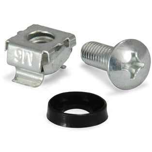 Equip set vijaka i matica M6. 20 setova/pakovanje. Aluminij. Crna. 158 g