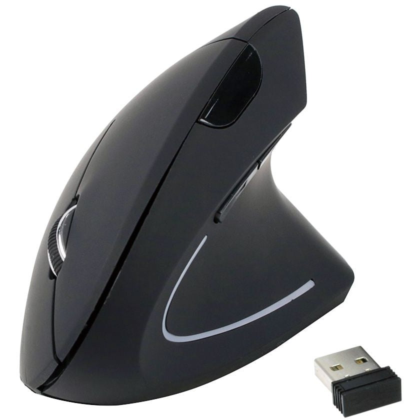 Ergonomski bežični miš Equip. Za dešnjake. Optički. Bežični RF. 1600 DPI. Crni.