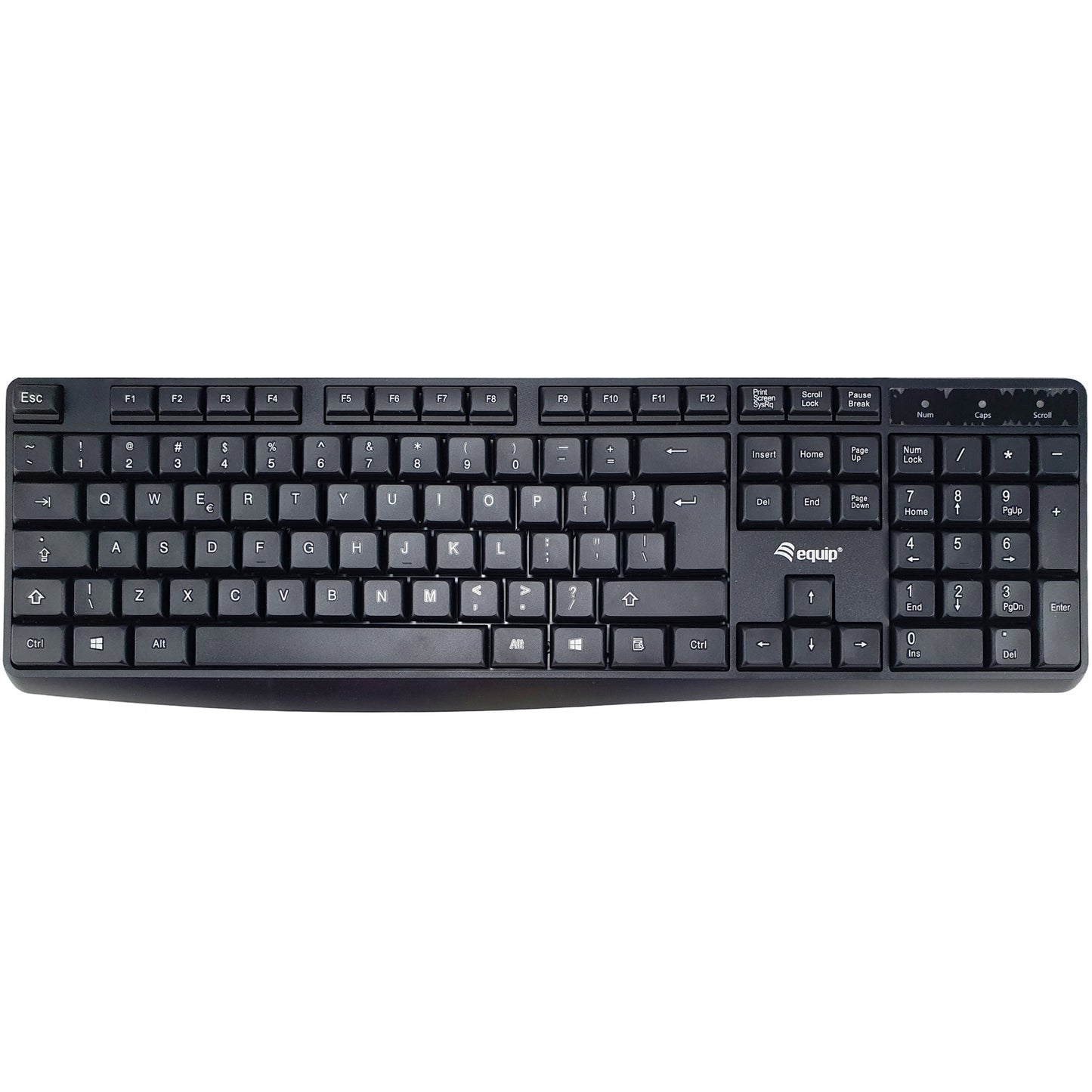 Žičana USB tastatura Equip. Američki/međunarodni raspored (QWERTY). Puna veličina (100%). Žičana. USB. QWERTY. Crna.