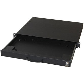 Equip prazna ladica za tastaturu/miš od 19 inča. Teleskopska i zaključavajuća. 1U. Crna RAL9005. Crna. 1 komad.