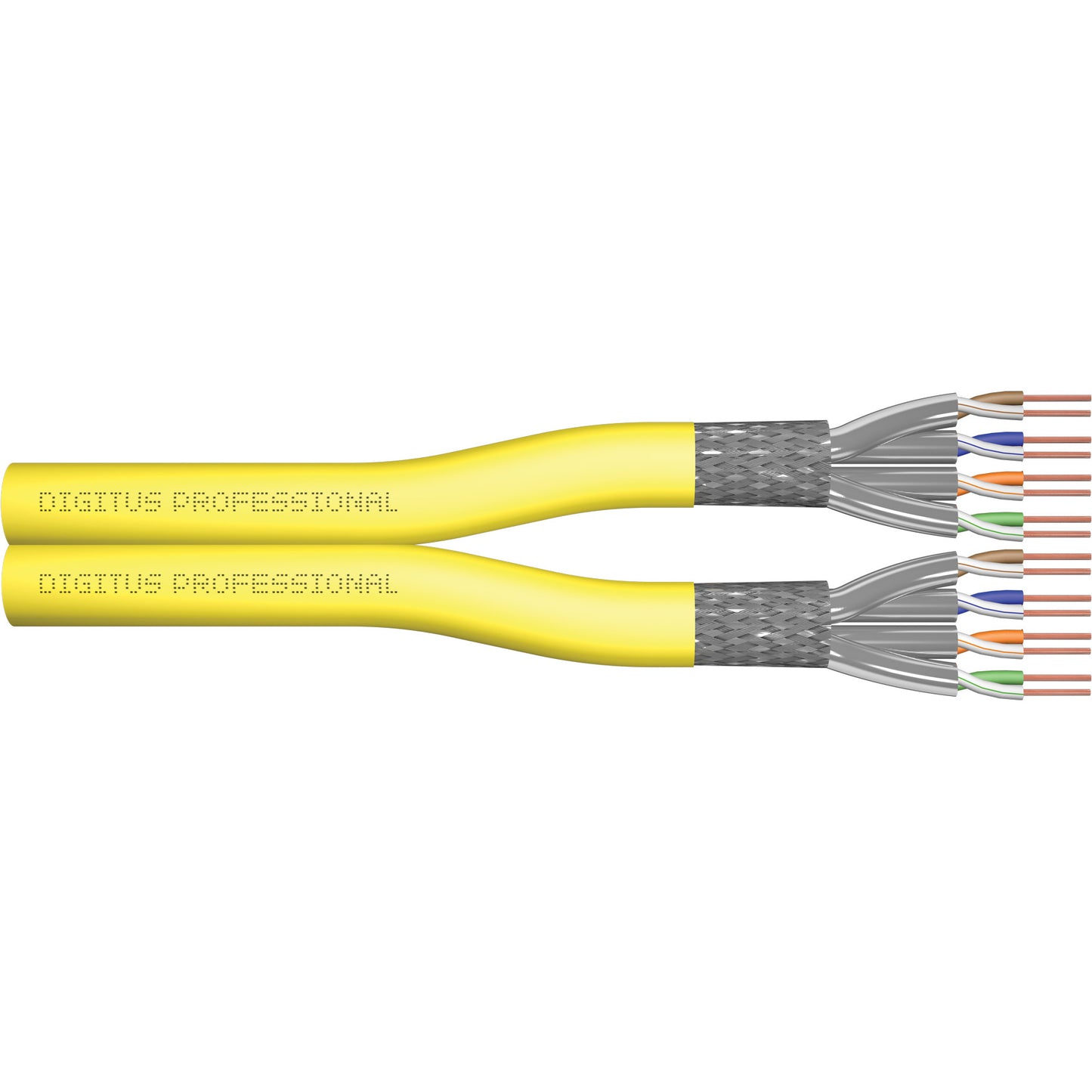 Digitus CAT 7A S/FTP. Instalacijski kabel. 100 m. Duplex. Dca-s1a d1 a1. GHMT PVP certificiran. 100 m. Cat7a. Žuti