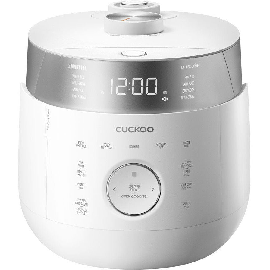Cuckoo CRP-LHTR0609F. Bijela. 1,4 l. Dugmad. Rotirajuća ručica. Upravljanje na dodir. Nerđajući čelik. 1090 W. 120 V