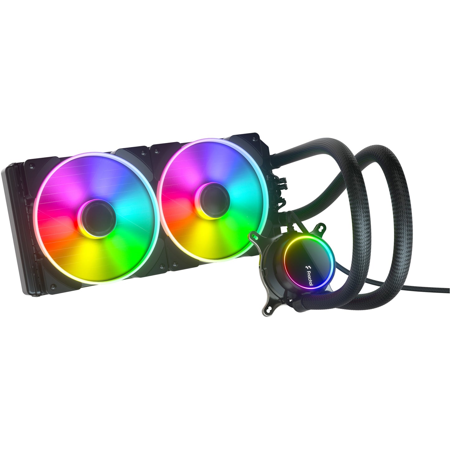 Fractal Design Celsius+ S28 Prisma. Višenamjenski hladnjak s tekućinom. Crna. Bijela.