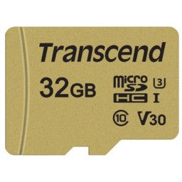 Transcend TS32GUSD500S. 32GB. MicroSDHC. Klasa 10. UHS-I. 95MB/s. 80MB/s