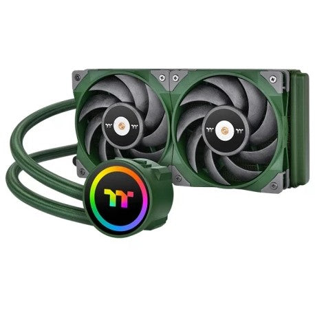 Thermaltake CL-W319-PL12RG-A. Višenamjenski tekući hladnjak. 12 cm. 500 RPM. 2000 RPM. Zeleni.