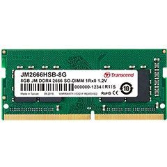 Transcend JetRam JM2666HSB-16G. 16 GB. 1 x 16GB DDR4. 2666MHz. 260-pinski SO-DIMM