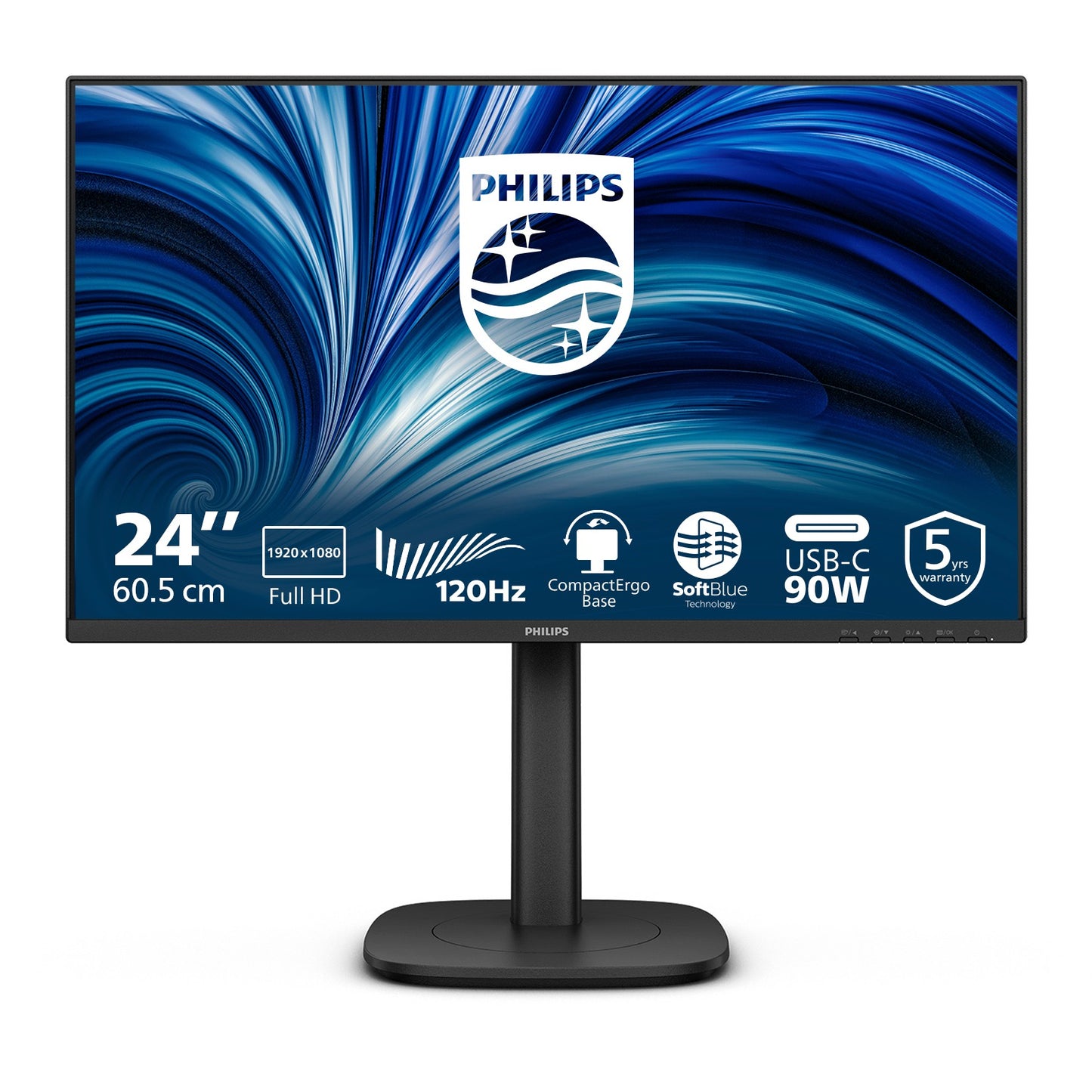 Philips 3000 serija 24B2U3301/00. 60,5 cm (23,8"). 1920 x 1080 piksela. Full HD. LCD. 4 ms. Crni