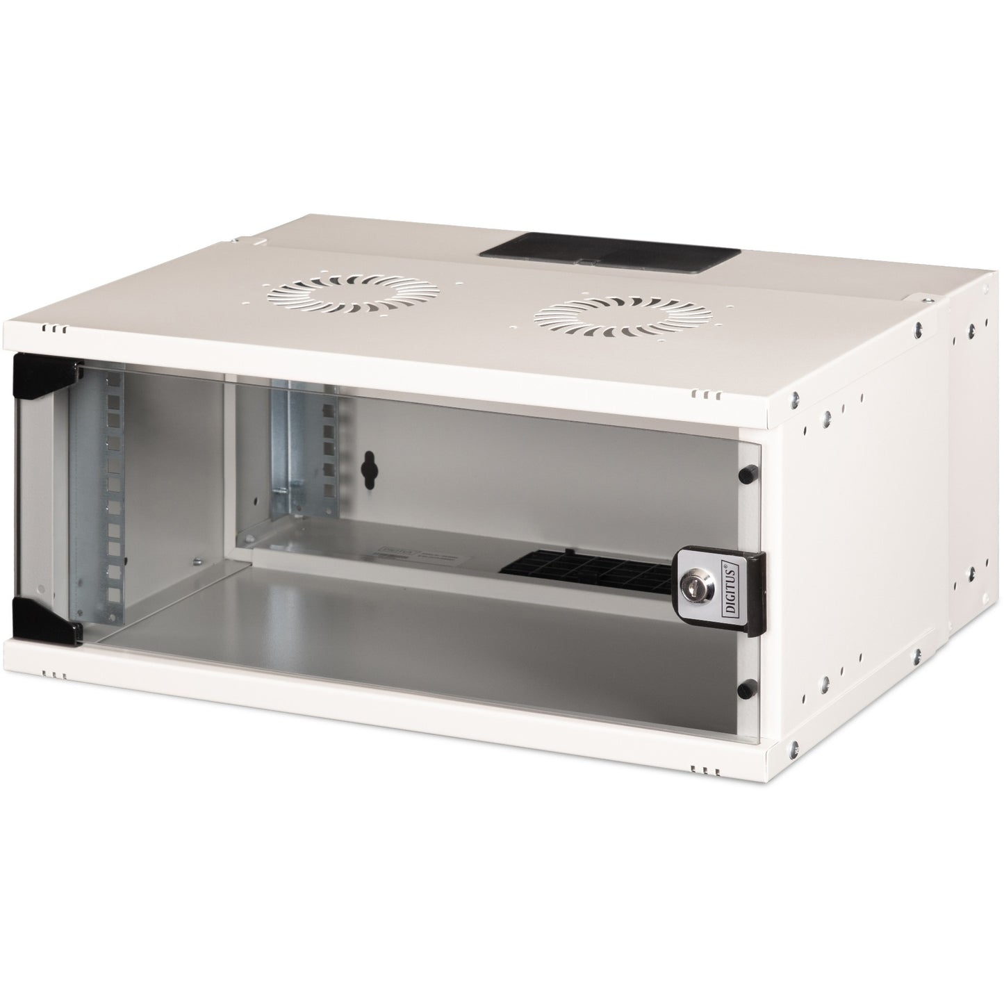 Digitus SOHO Pro kućište za montažu na zid - 483 mm (19") - 540 x 400 mm (Š x D). Polica za montažu na zid. 4U. 60 kg. Može se zaključati. Šine za police. Poboljšano upravljanje kablovima.