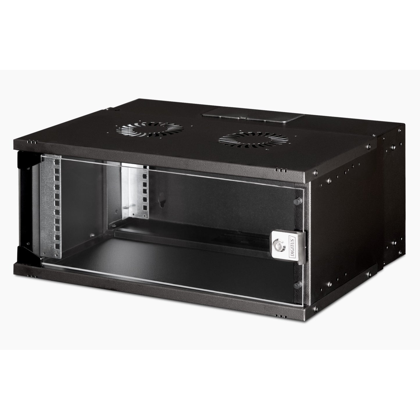 Digitus SOHO Pro kućište za montažu na zid - 483 mm (19") - 540 x 400 mm (Š x D). Polica za montažu na zid. 4U. 60 kg. Može se zaključati. Šine za police. Poboljšano upravljanje kablovima.