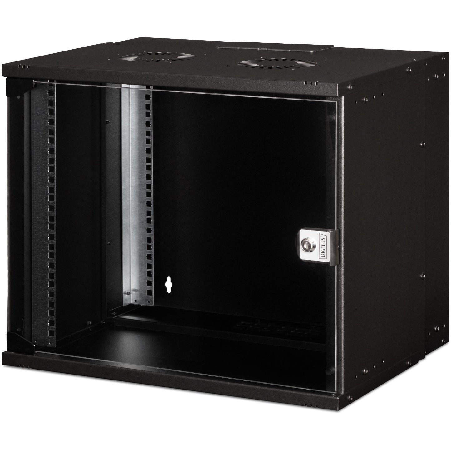 Digitus SOHO Pro kućište za montažu na zid - 483 mm (19") - 540 x 400 mm (Š x D). Polica za montažu na zid. 9U. 60 kg. Može se zaključati. Šine za police. Poboljšano upravljanje kablovima.