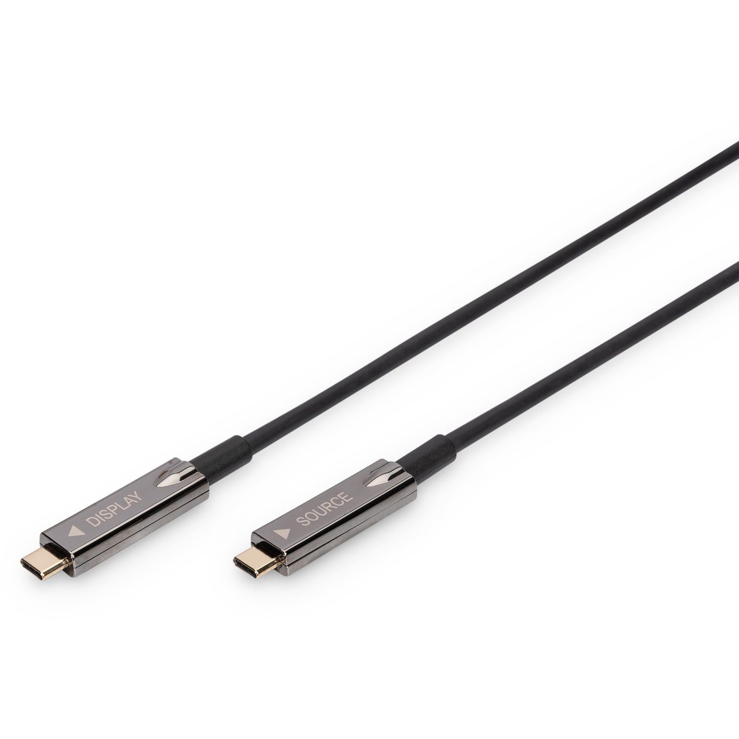 Digitus 4K USB Type-C AOC AV priključni kabel. 20 m. USB-C. USB-C. USB 3.2 Gen 1 (3.1 Gen 1). Crni.