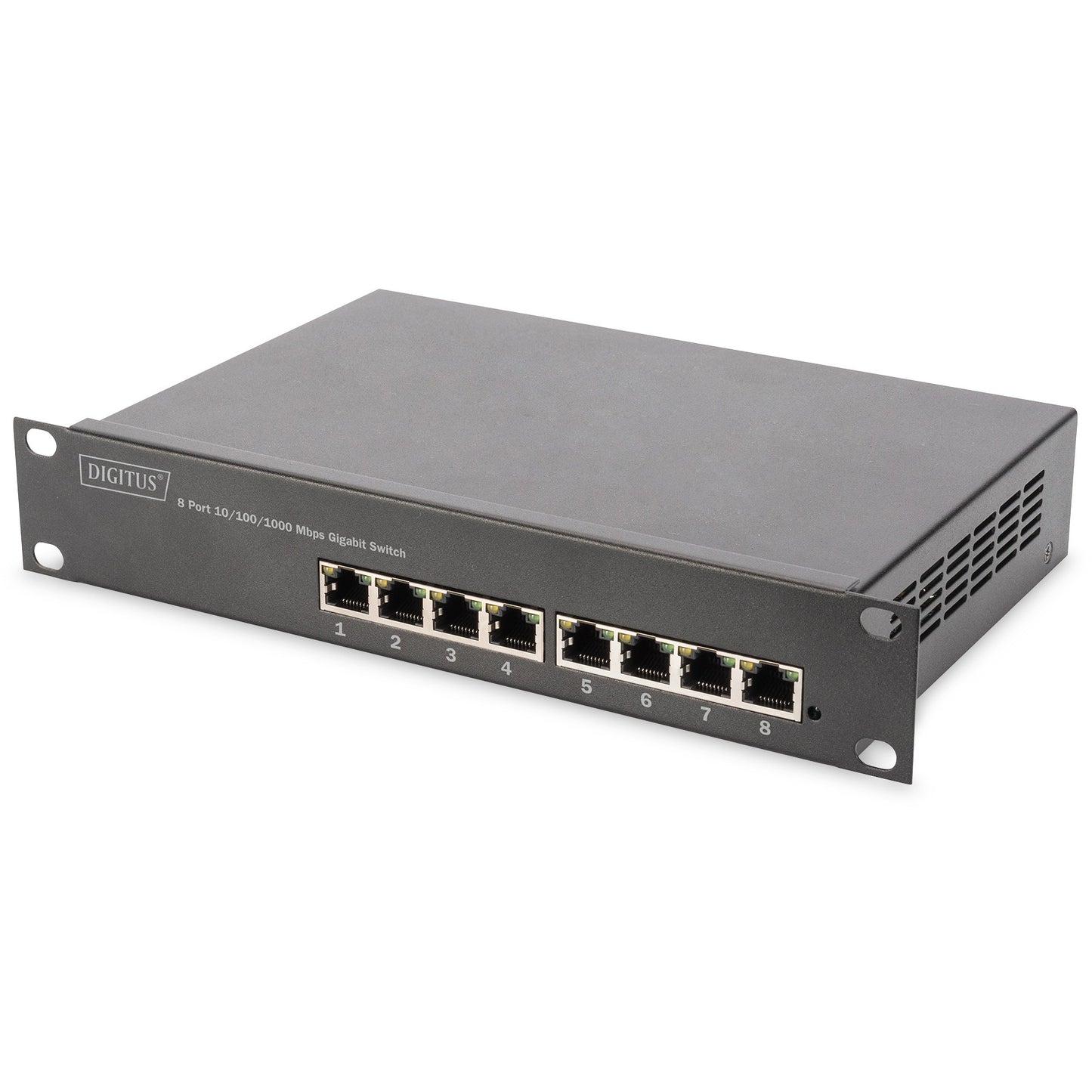 Digitus 8-portni gigabitni PoE mrežni prekidač. 10 inča. L2 upravljani. 80 W. af/at. Upravljani. L2+. Gigabit Ethernet (10/100/1000). Potpuni dupleks. Napajanje preko Etherneta (PoE).