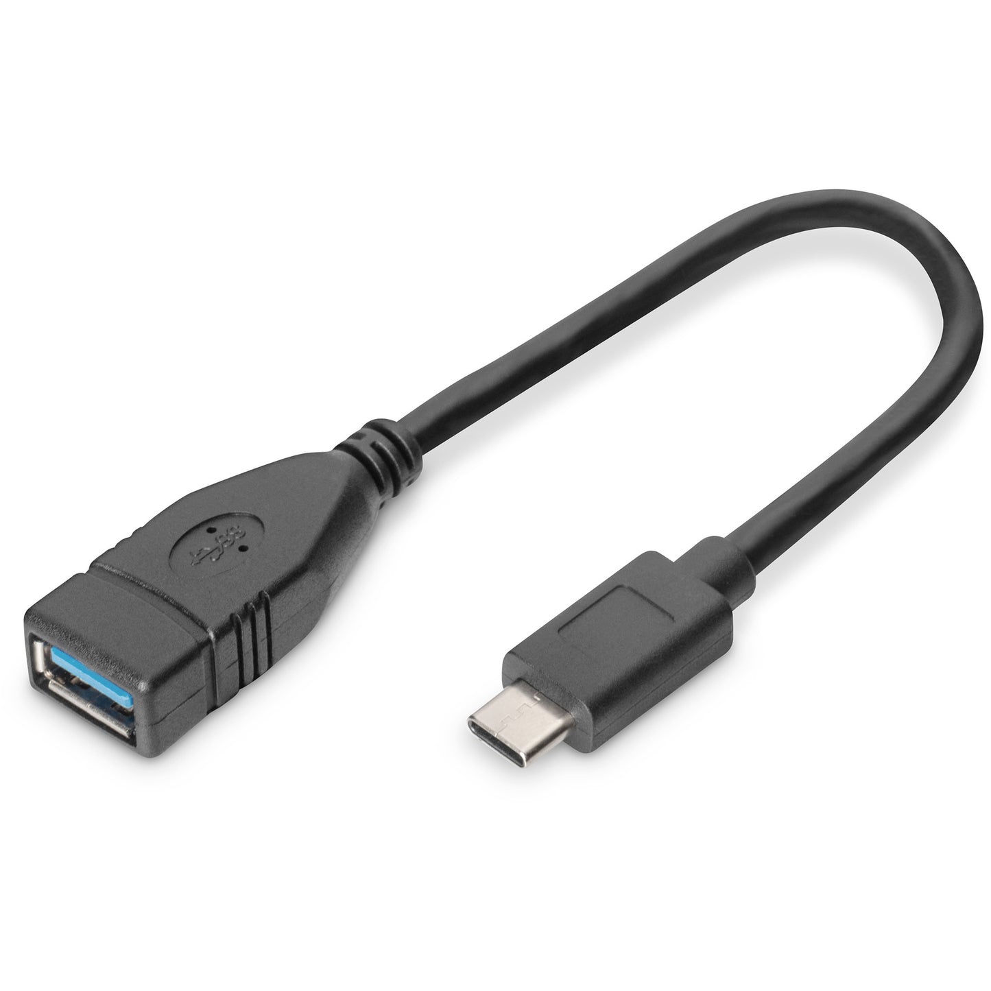 Digitus USB Type-C adapter/konverter. OTG. Type-C na A. 0,15 m. USB C. USB A. USB 3.2 Gen 1 (3.1 Gen 1). Muški/Ženski. Crni