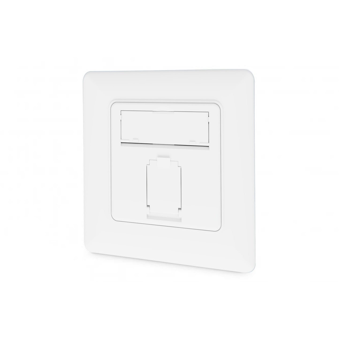 Digitus mrežna utičnica CAT 6A klase EA. Kompatibilna s dizajnom. Oklopljena. Ugradbena. RJ-45. 1 modul. 6A. 500 MHz. 500 MΩ. 0,02 Ohma.