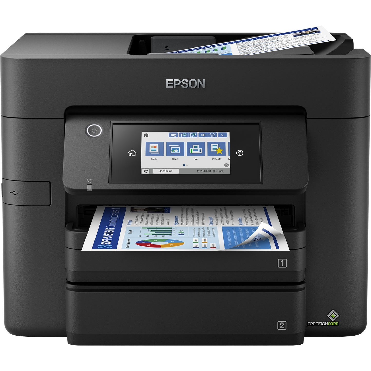 Epson WorkForce Pro WF-4830DTWF. Inkjet. Štampanje u boji. 4800 x 2400 DPI. Kopiranje u boji. A4 crna