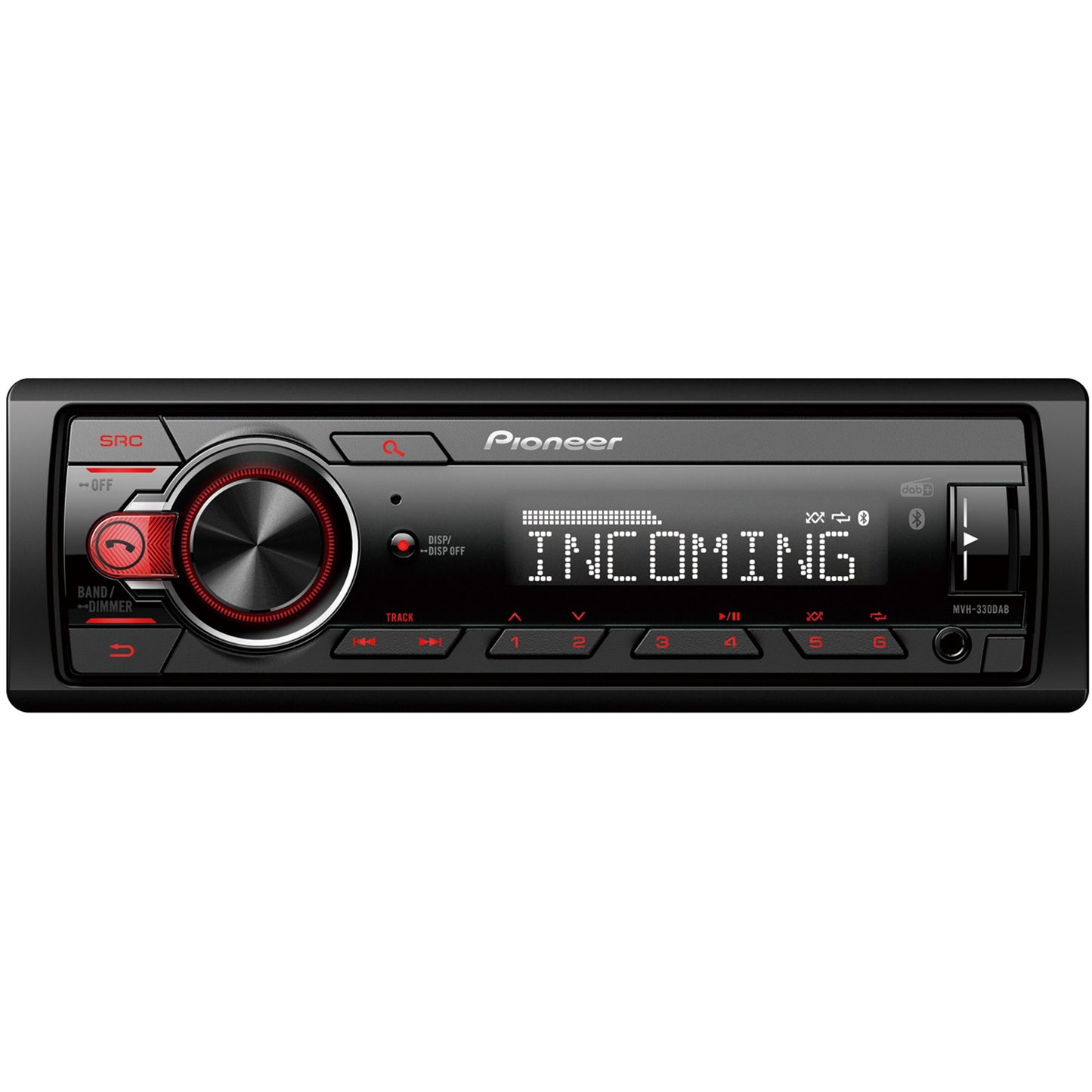 Pioneer MVH-330DABAN. Crni. 1 DIN. 200W. 50W. Android. AAAC. FLAC. WAV. WMA.