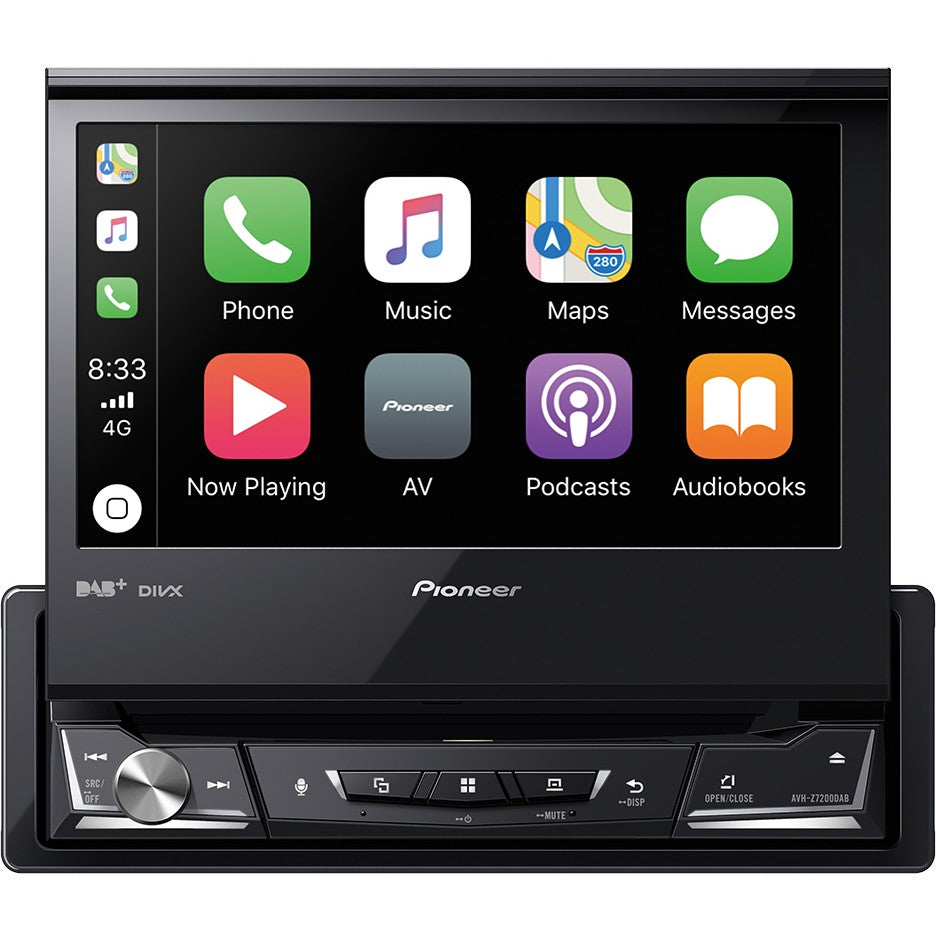 Pioneer AVH-Z7200DAB. Crni. 1 DIN. CD. DVD. MOSFET. AAAC. FLAC. MP3. WAV. WMA. JPEG