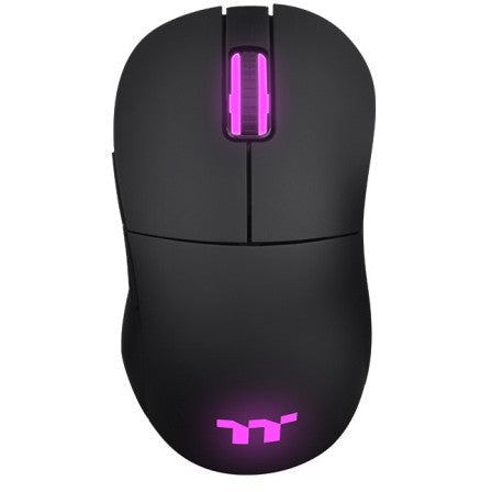 Thermaltake GMO-DMS-HYOOBK-01. Optički senzor za desnu ruku. Bežični RF + Bluetooth. 19000 DPI. Crna.