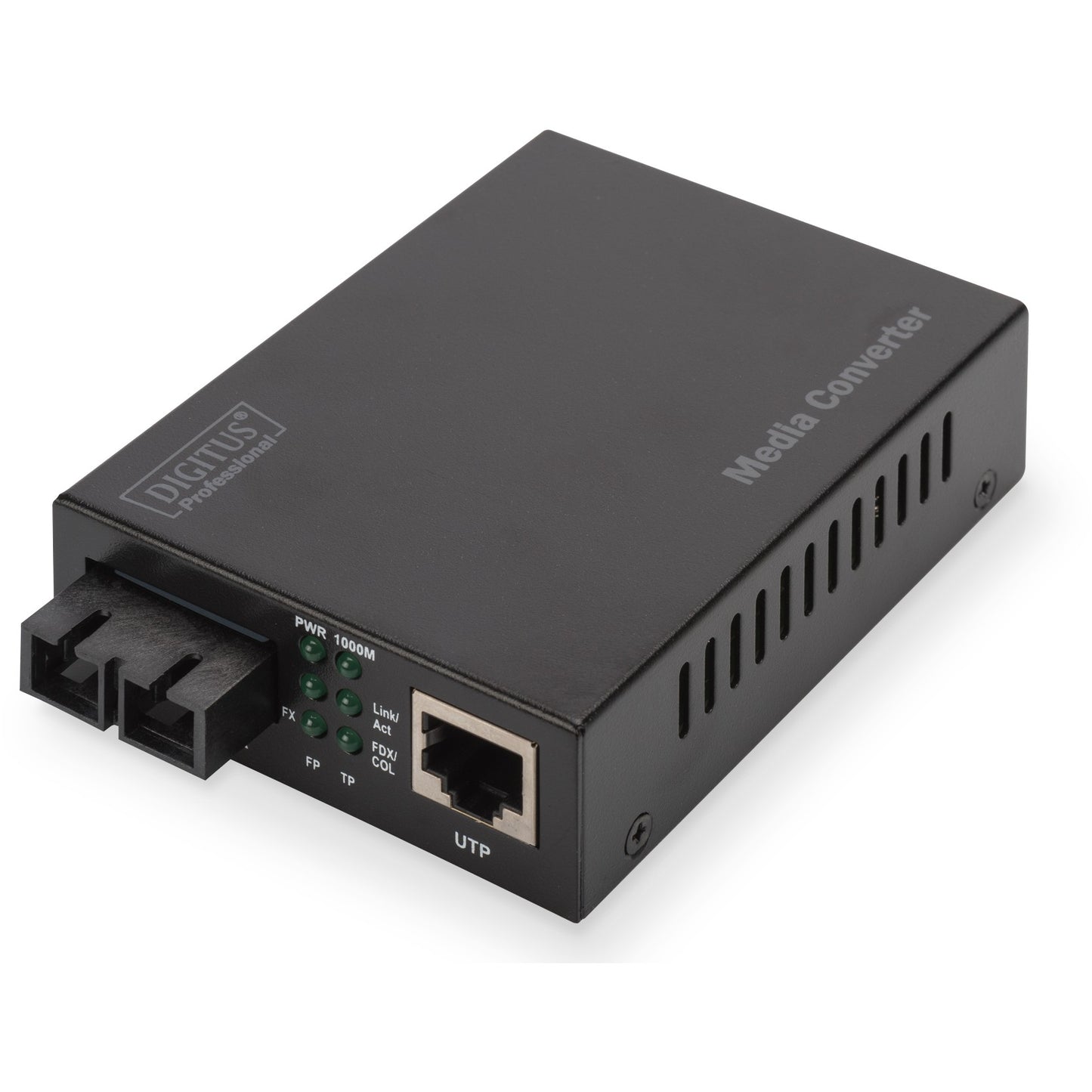 Digitus Gigabit Media Converter. RJ45/SC. 1000 Mbps. 1000Base-T. IEEE 802.3. IEEE 802.3u. IEEE 802.3z. Gigabit Ethernet. Puni. Polovični. 500 m