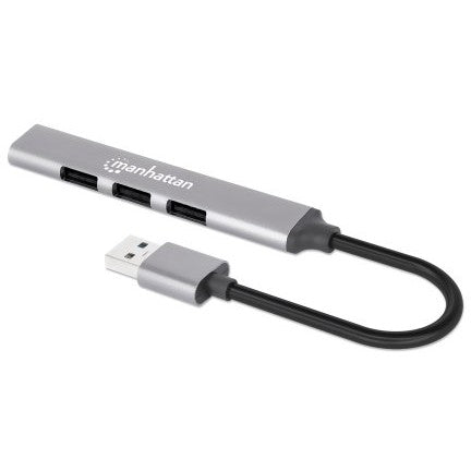 Manhattan 168427. USB 3.2 Gen 1 (3.1 Gen 1) Tip-A. USB 2.0. 5000 Mbps. Siva. Aluminijum. 0,18 m