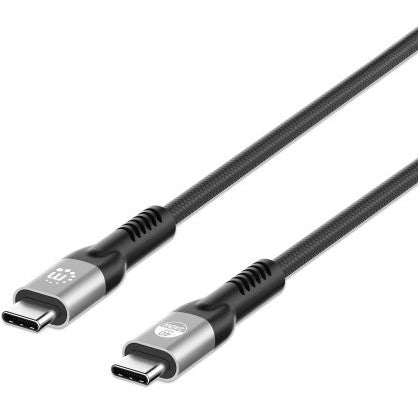 Manhattan 356374. 1 m. USB C. USB C. USB4 Gen 3x2. 40Gbps. Crni.