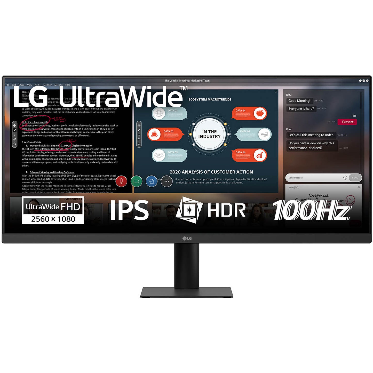 LG 29U511A-B. 73,7 cm (29"). 2560 x 1080 piksela. WFHD. LCD. 5 ms. Crni