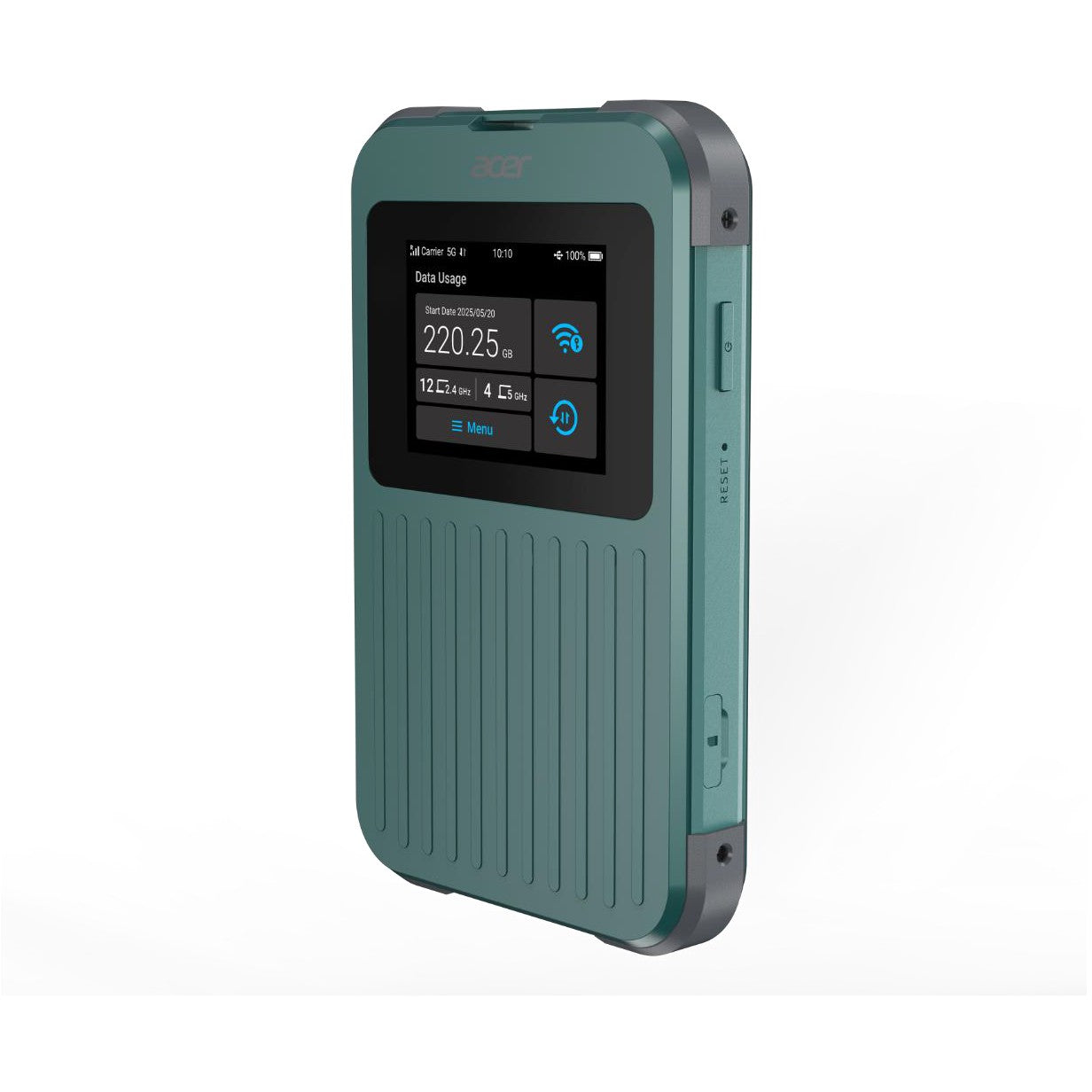 Acer Connect M4E - 1GB. Wi-Fi 6 (802.11ax). Dvofrekventni (2.4 GHz/5 GHz). 5G. Prenosni ruter