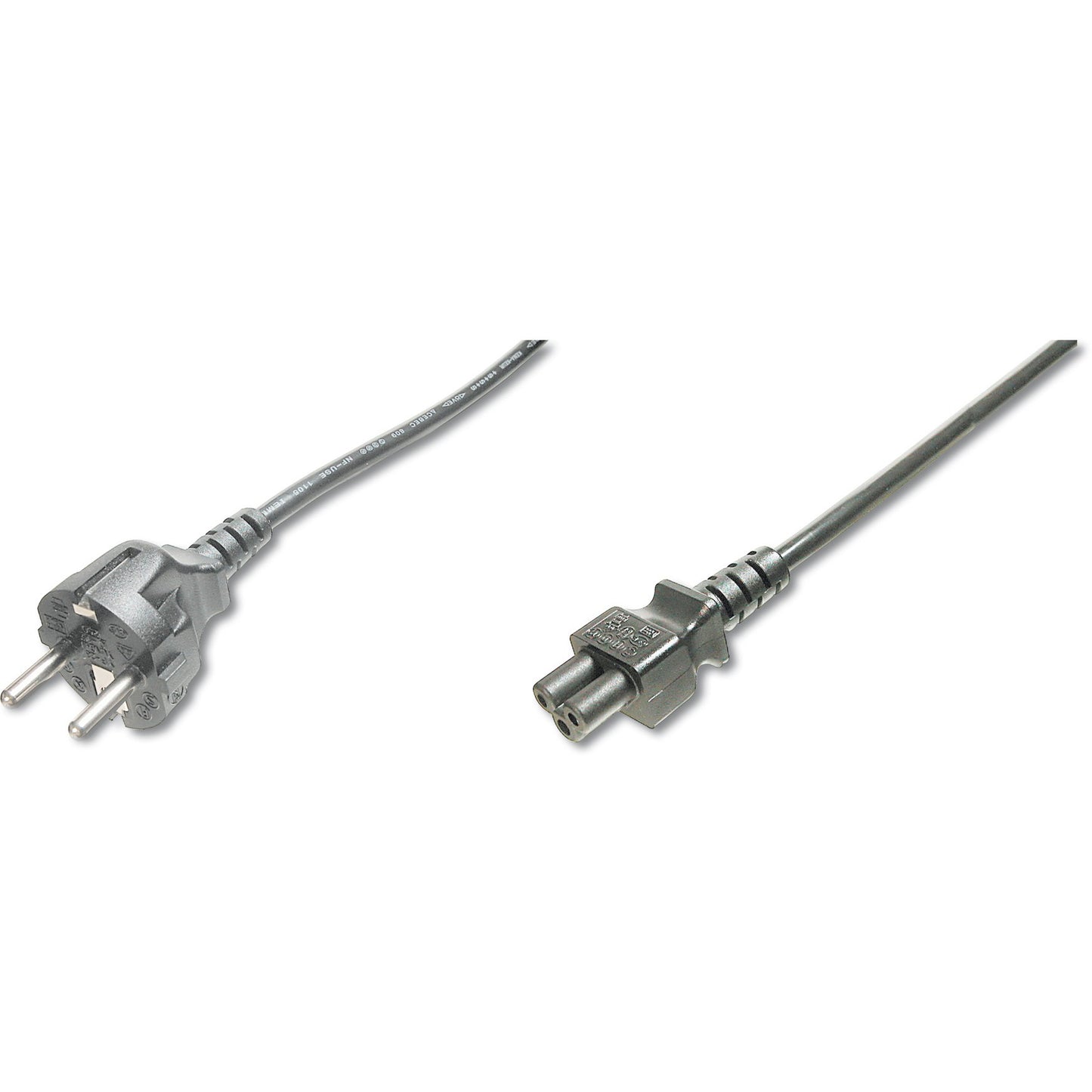 Digitus njemački mrežni priključni kabel. 0,75 m. C5 spojnica. IEC C5. H05VV-F3G. 250 V. 10 A