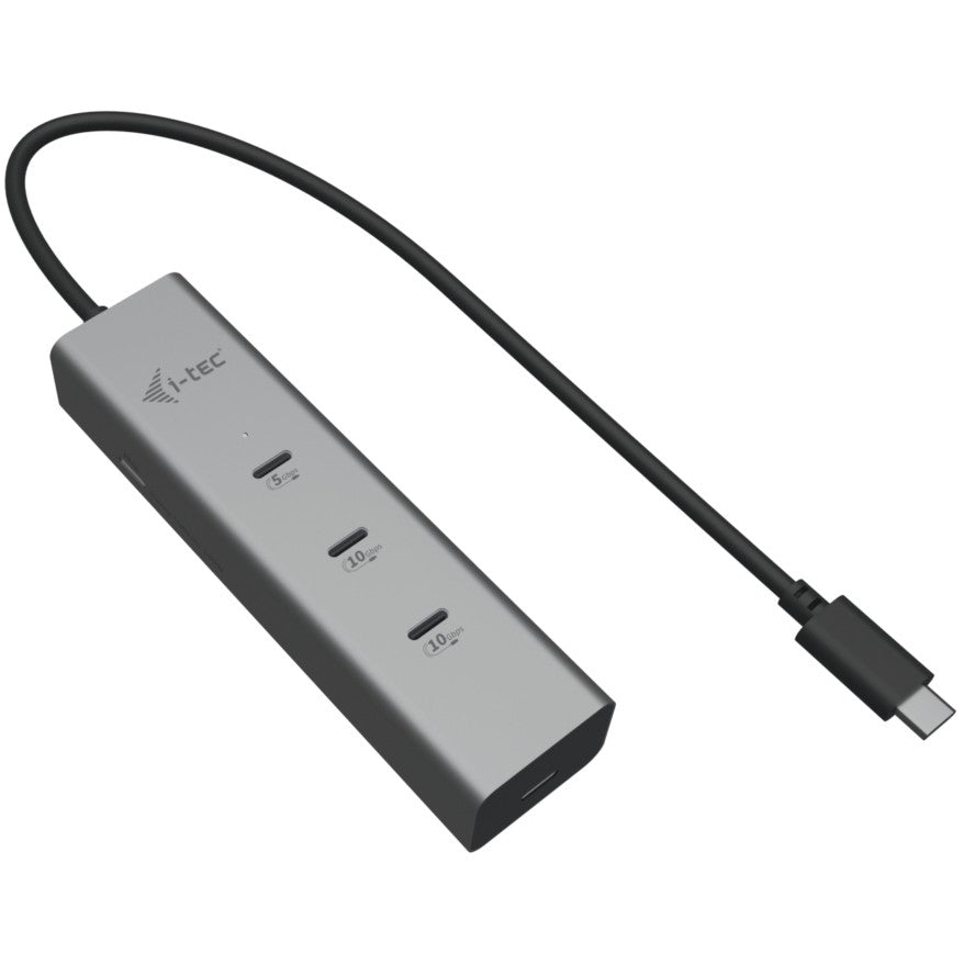 i-tec Metal USB-C punjacki Hub 5 portova sa USB-C video 8K + Napajanje 85W. USB Type-C USB Type-C 10000 Mbps. 144 Hz. Srebrni. 85W
