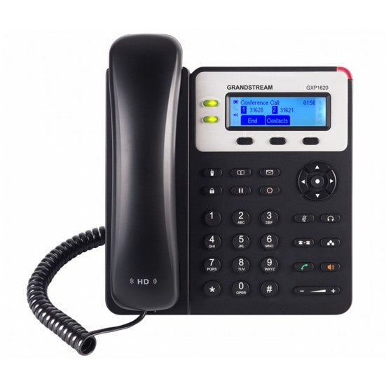 Grandstream Networks GXP1620. DECT telefon. Hands-free funkcija. 500 unosa. Crni.