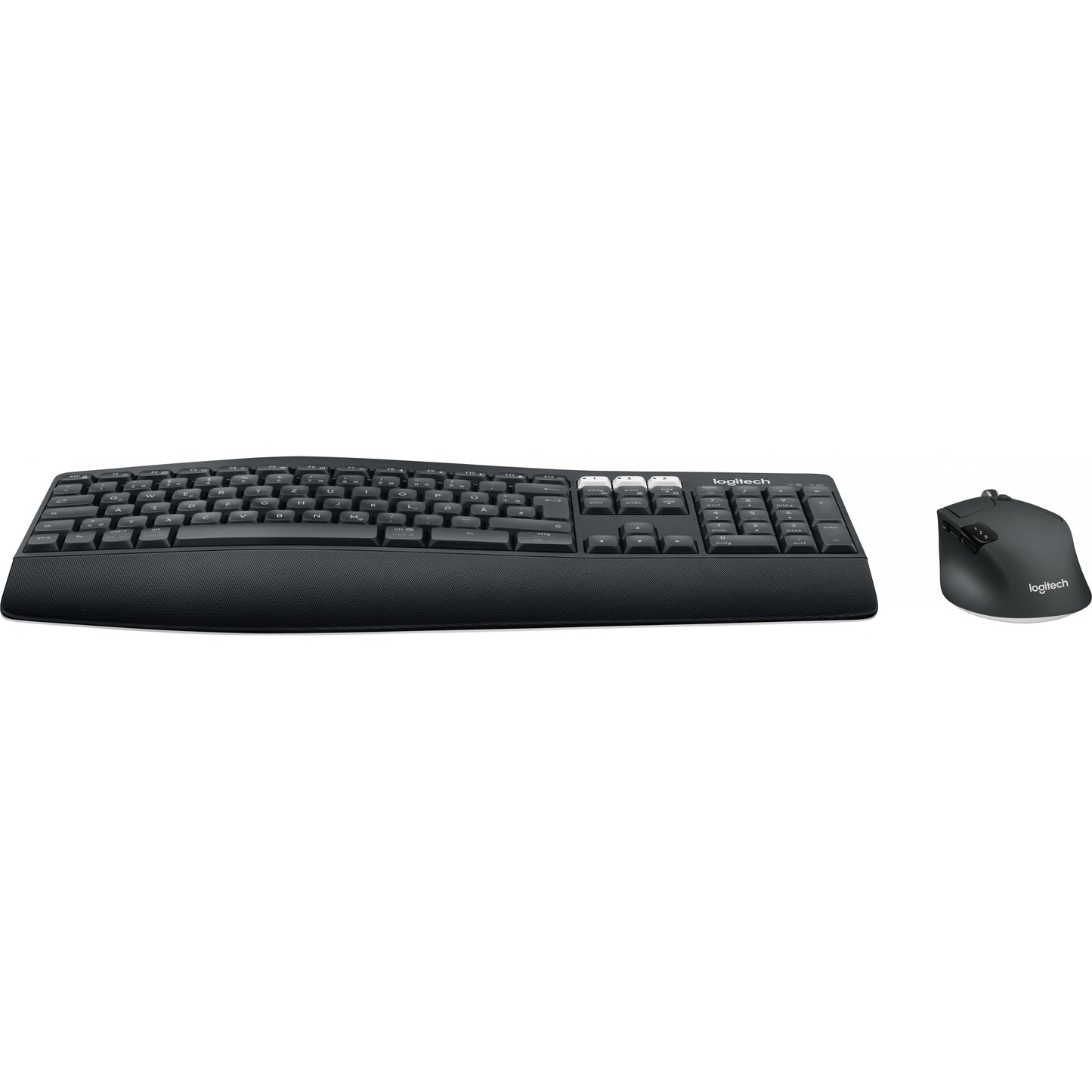 Logitech 920-008221. Puna veličina (100%). Bežični. RF bežični + Bluetooth. QWERTZ. Crni. Miš uključen.