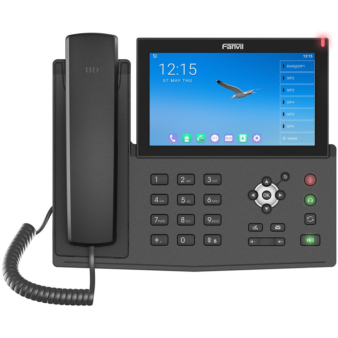 Fanvil X7A. IP telefon. Crni. Žični telefon. Android. 20 linija. 2000 unosa.