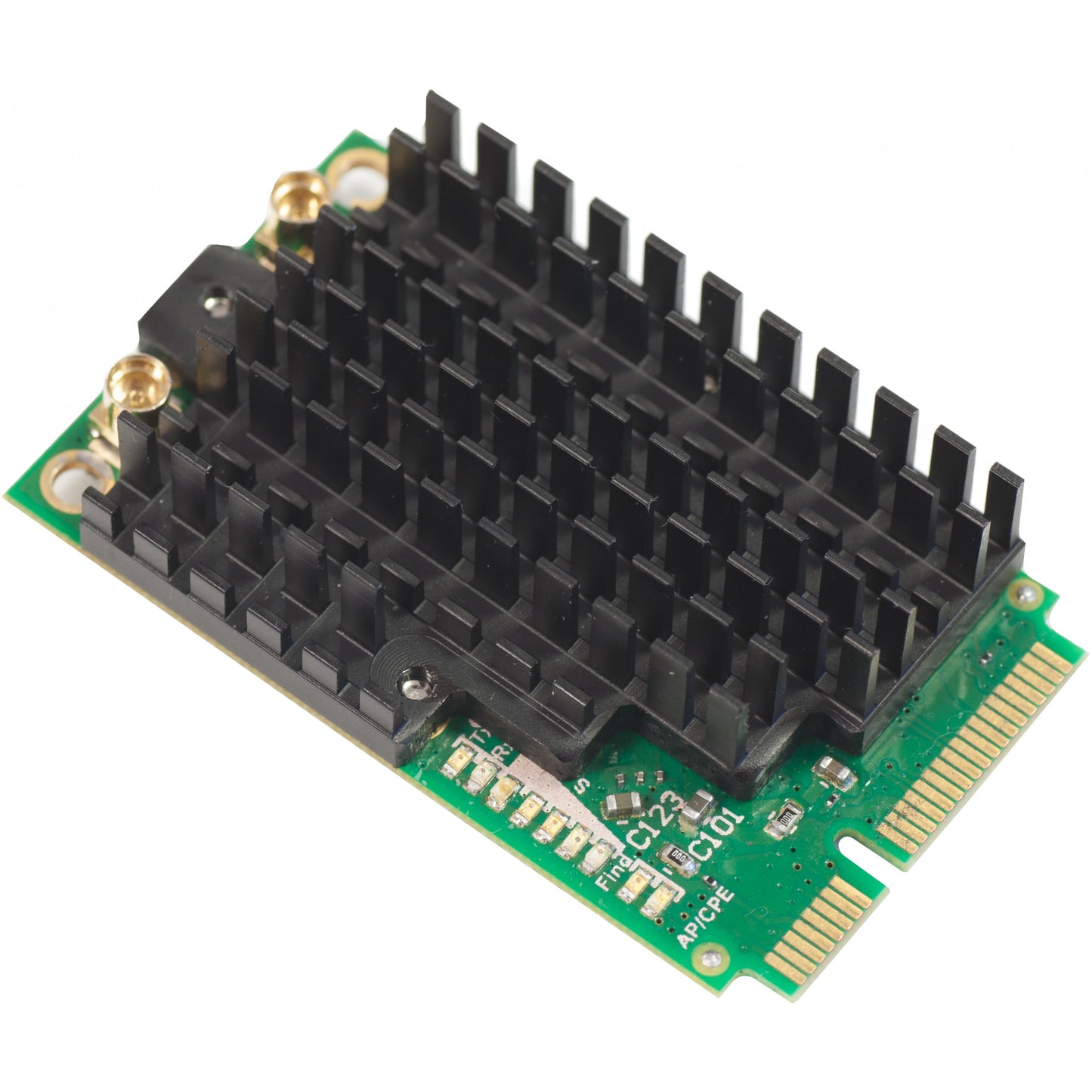 Mikrotik R11E-2HPND. Ugrađen. Bežični. Mini PCI Express. RF bežični. Wi-Fi 4 (802.11n). Zelena. Crna.
