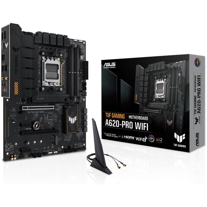 ASUS TUF GAMING A620-PRO WIFI. AMD. Podnožje AM5. AMD Ryzen 5000 serija. AMD Ryzen 7000 serija. Podnožje AM5. DDR5 SDRAM. 192GB