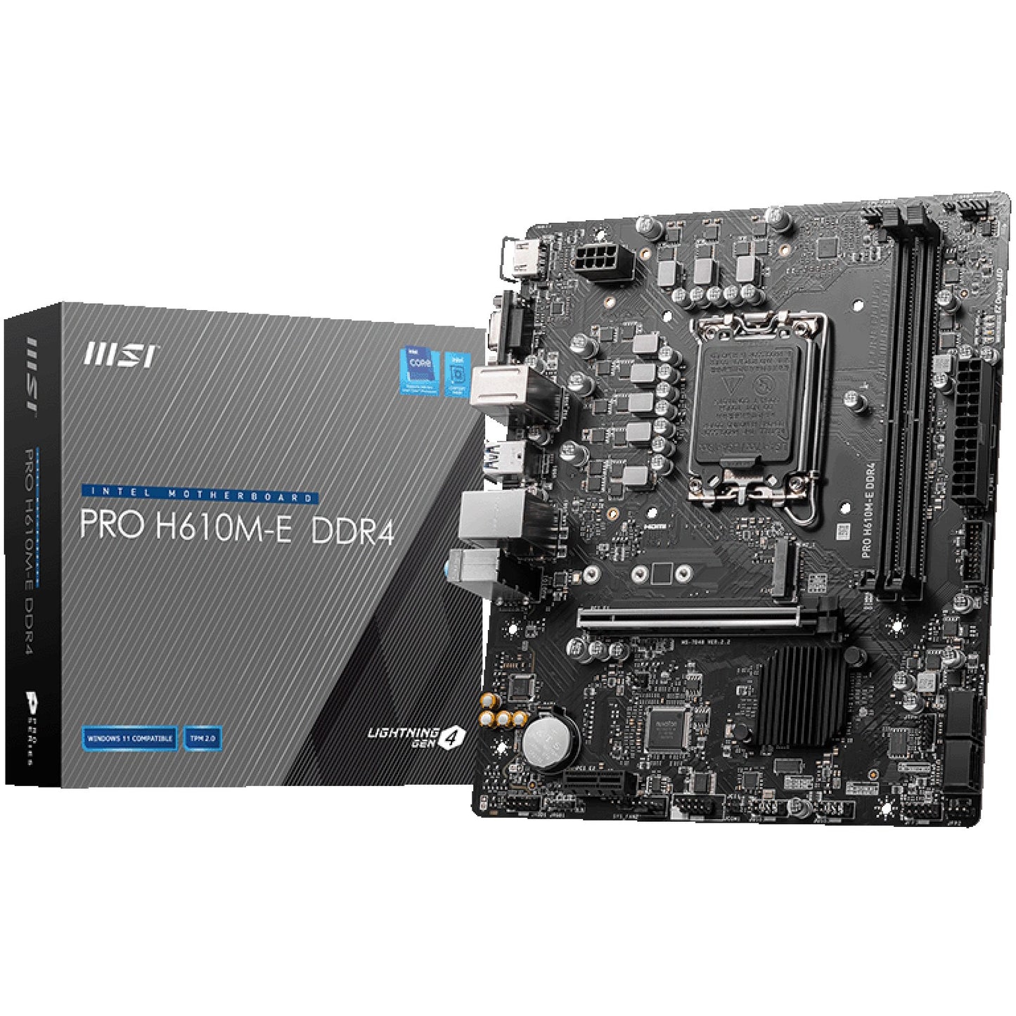 MSI PRO H610M-E DDR4. Intel. LGA 1700. Intel® Core™ i9. LGA 1700. DDR4-SDRAM. 64 GB