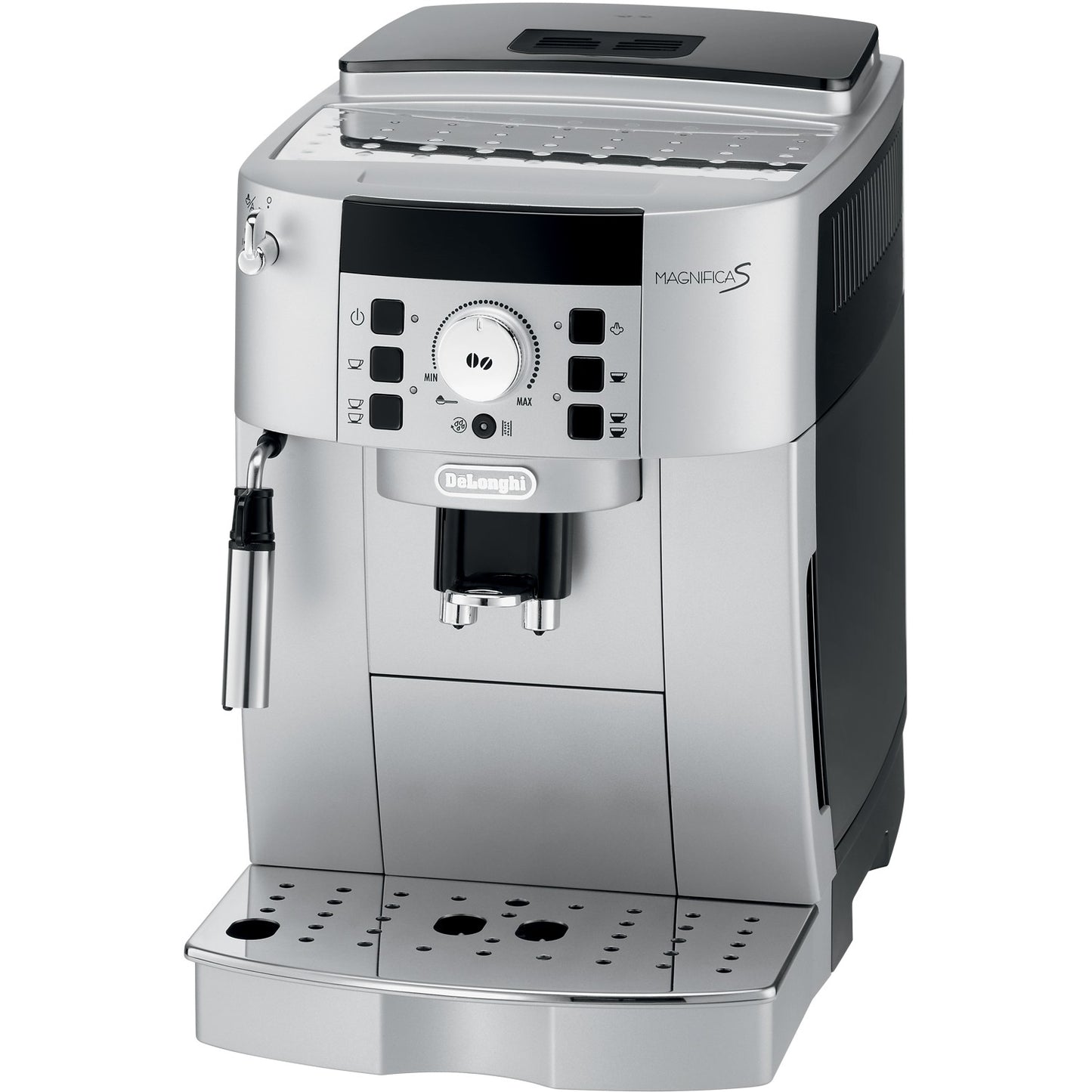 De'Longhi Magnifica S. Aparat za espresso. 1,8 l. Zrna kafe. Mljevena kafa. Ugrađeni mlinac. 1450 W. Crna. Srebrna.