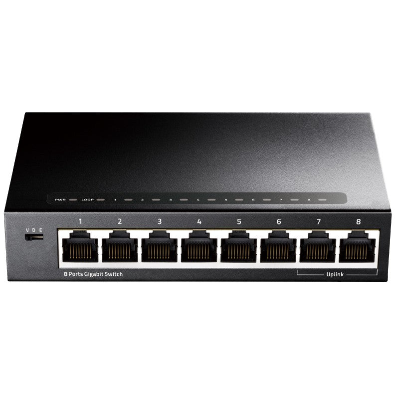 Cudy GS108. Gigabit Ethernet (10/100/1000). Puni dupleks.