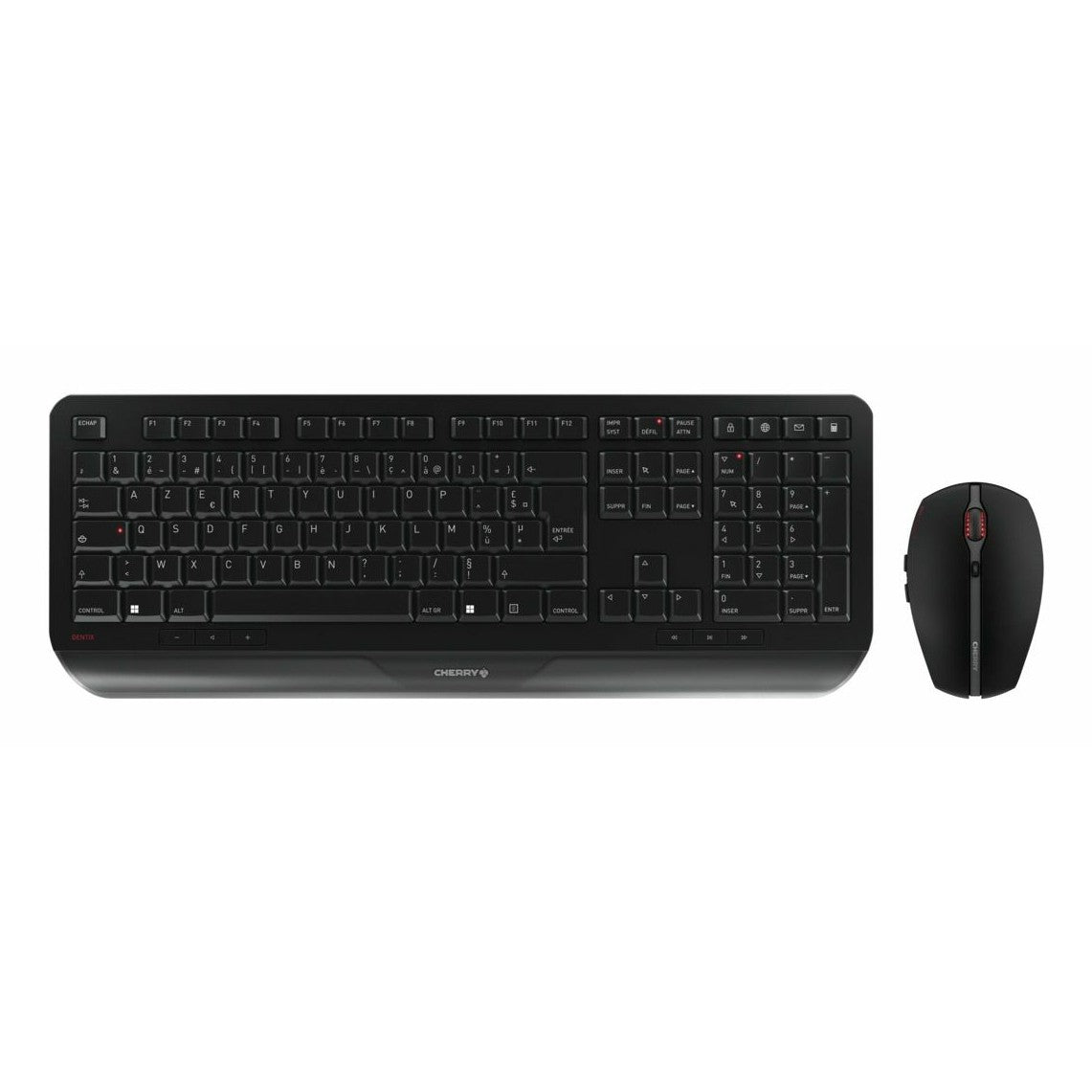 CHERRY GENTIX DESKTOP RAČUNAR. Puna veličina (100%). Bežični. RF bežični. AZERTY. Crni. Miš uključen.