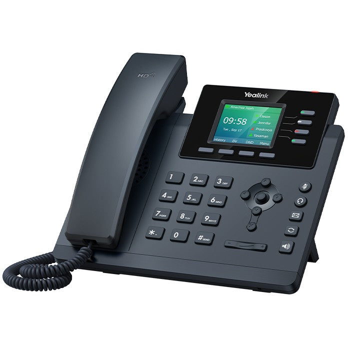 Yealink SIP-T34W. IP telefon. Crni. Žični telefon. 4 linije. 1000 unosa. LED.