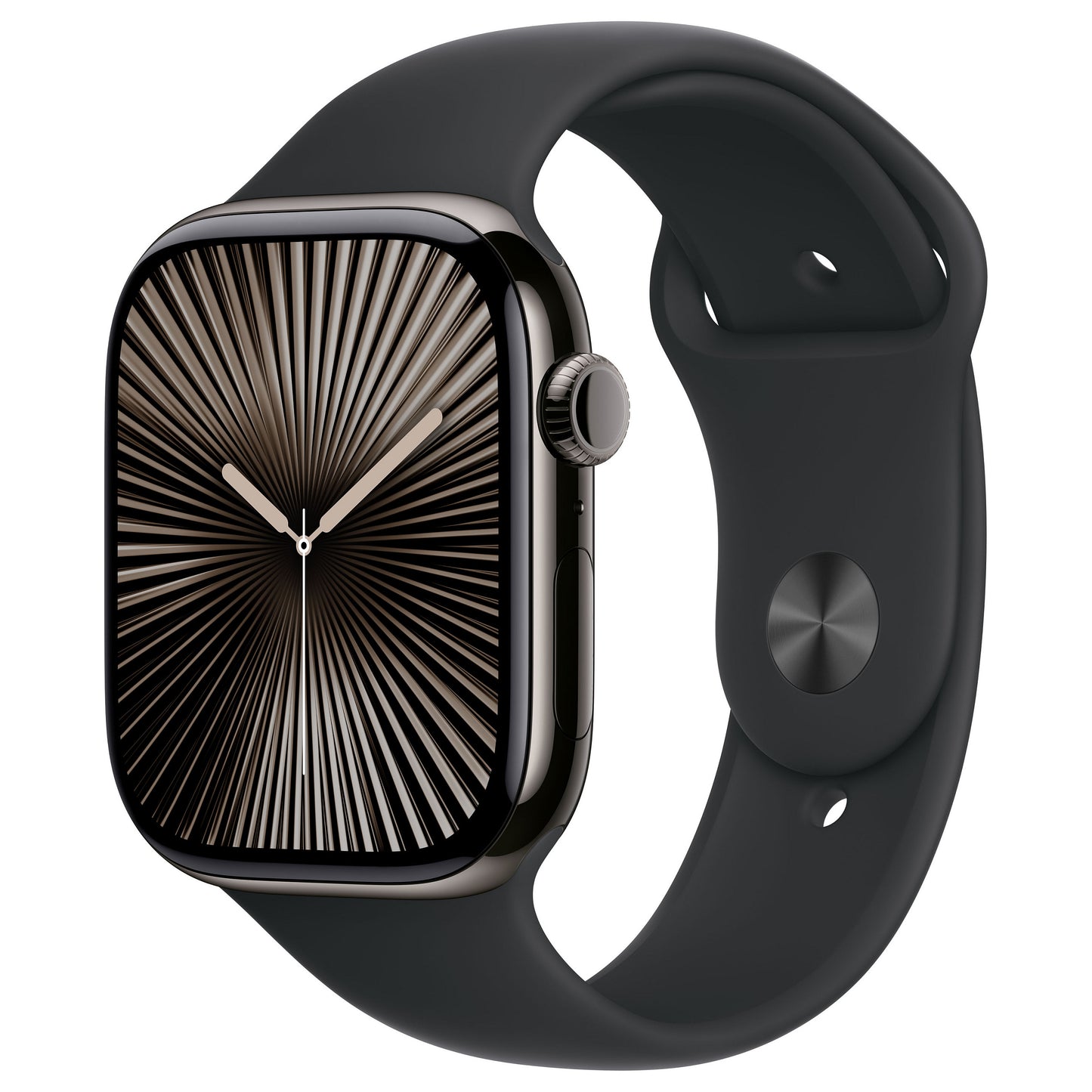 APPLE Watch Series 10 GPS + Cellular 46mm Slate Titanium Case with Black Sport Band - M/L
