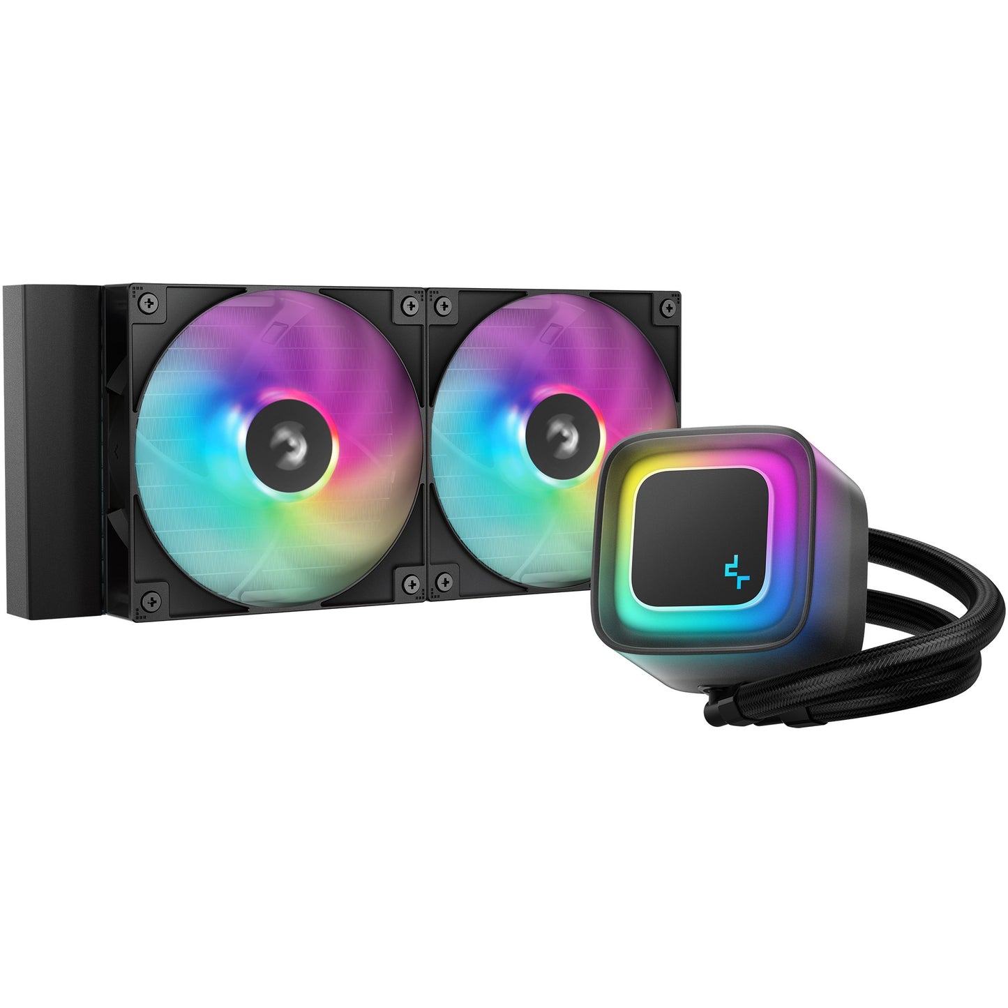 DeepCool LE240 V2. Višenamjenski hladnjak s tekućinom. 12 cm. Crni.
