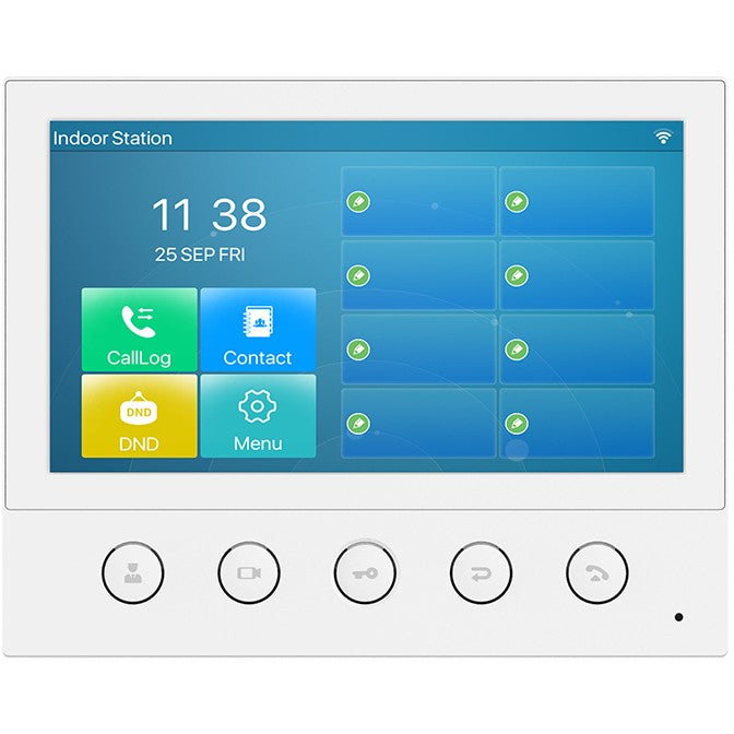 Fanvil i53W. 17,8 cm (7"). LCD. 800 x 480 piksela. H.264. Bijela. Dugmad.